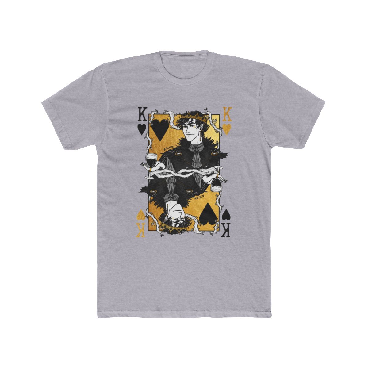 Cardan king of hearts T Shirt | The Cruel Prince / Holly Black - alternate angle 3, merchandise